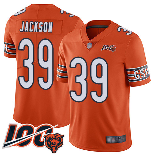 Chicago Bears Limited Orange Men Eddie Jackson Alternate Jersey NFL Football #39 100th Season